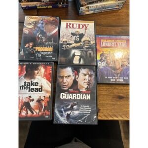 Lot of 5‎ Sports & Inspirational DVDs – Rudy, The Program, Longest Yard
